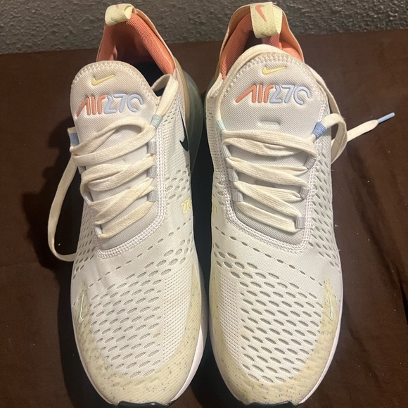 Nike Air Max 270 White Sanddrift men size 11.5 fit lady size 13 - Picture 3 of 9